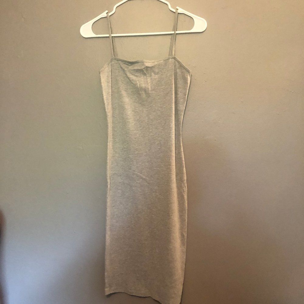 Topshop Womens Dress Size 2 Gray Spaghetti Strap Cotton.  NWT                SB